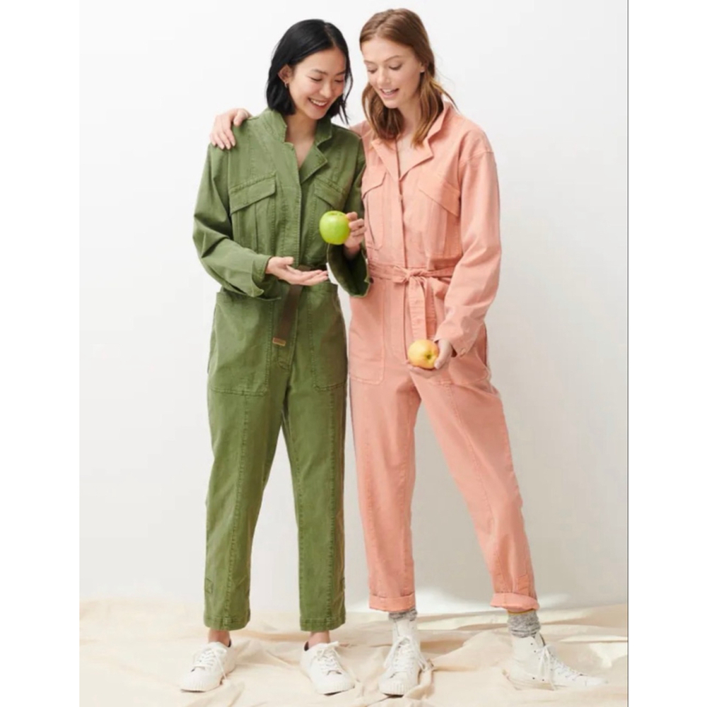 ALEX MILL Expedition Coral Utility Jumpsuit Small